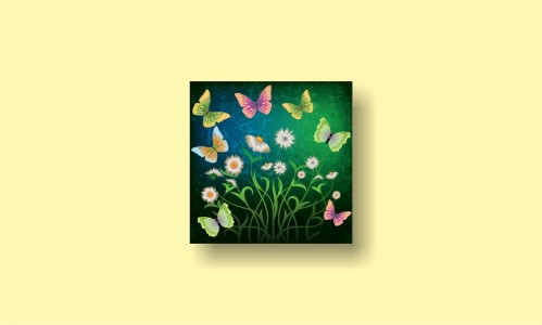 абстракция рисунок бабочки цветы