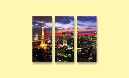 ночной Париж Эйфелева башня