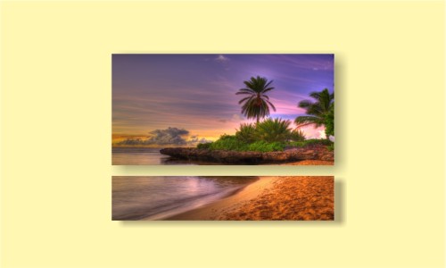 закат остров океан пальма